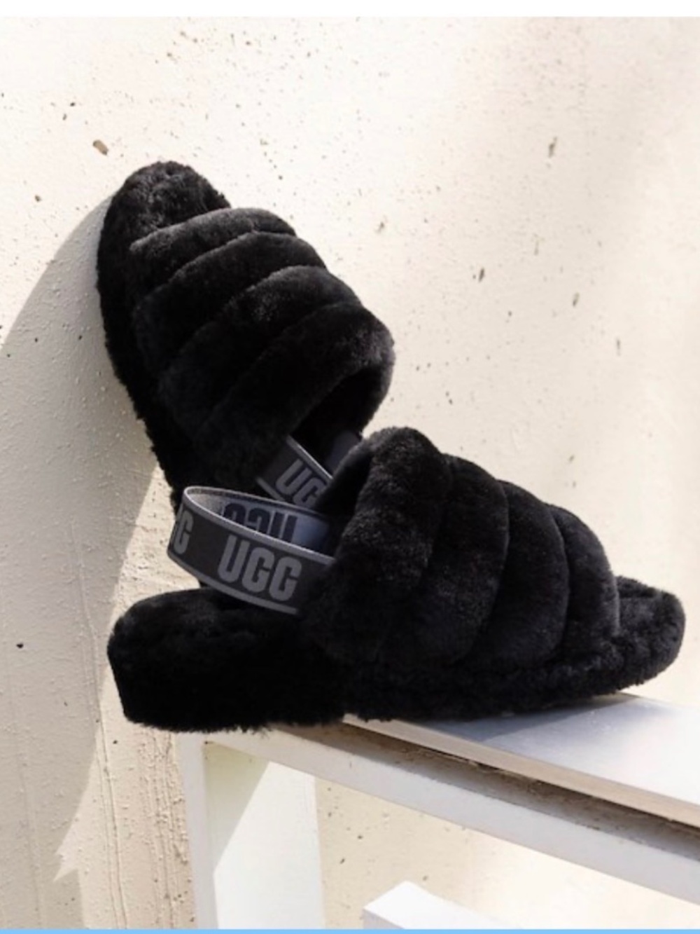 UGG | Fluff Yeah Slide in black 10 Women’s